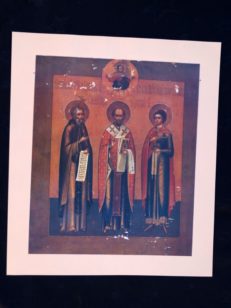 Ikon, Saint Nikolaus - Sergius - Pantaleon