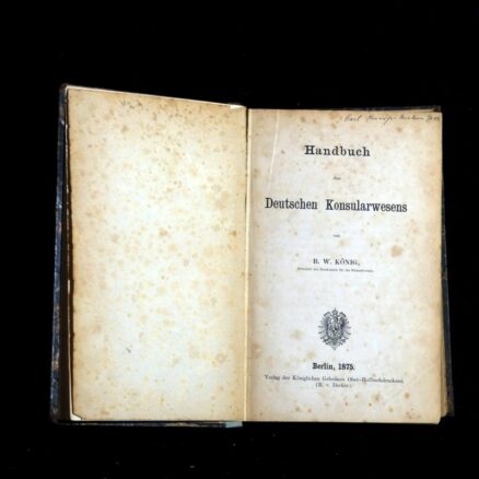 B. W. König, Handbuch des deutschen Konsularwesens