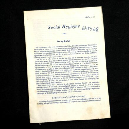 Dr. Walther Bühler, Du og din bil - Social hygiejne hæfte 13