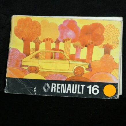 Renault 16, Instruktionsbog